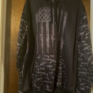 Men's Black Graphic Hoodie